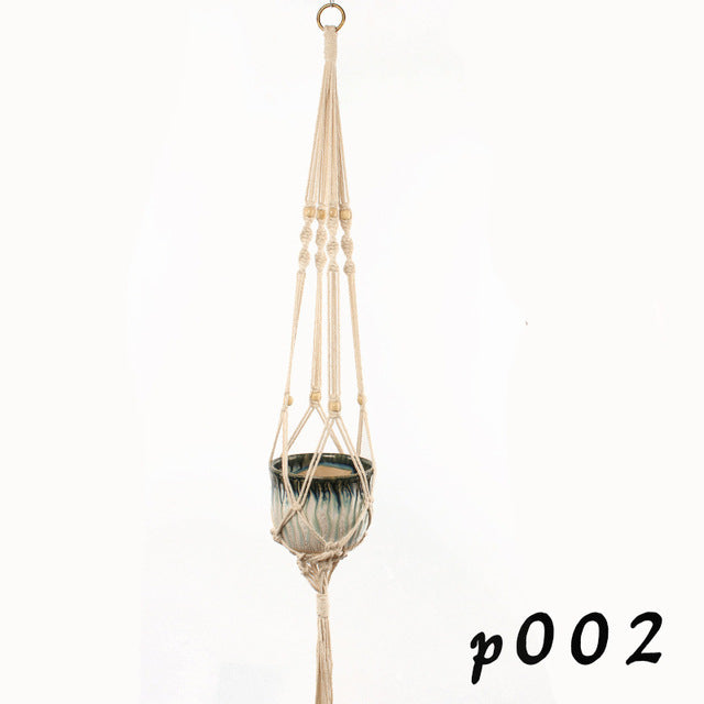 indoor plant cotton macrame hanger