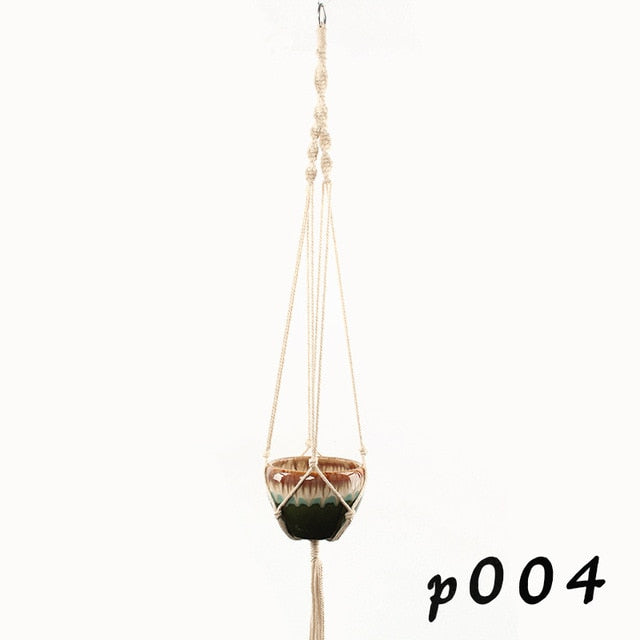 indoor plant cotton macrame hanger